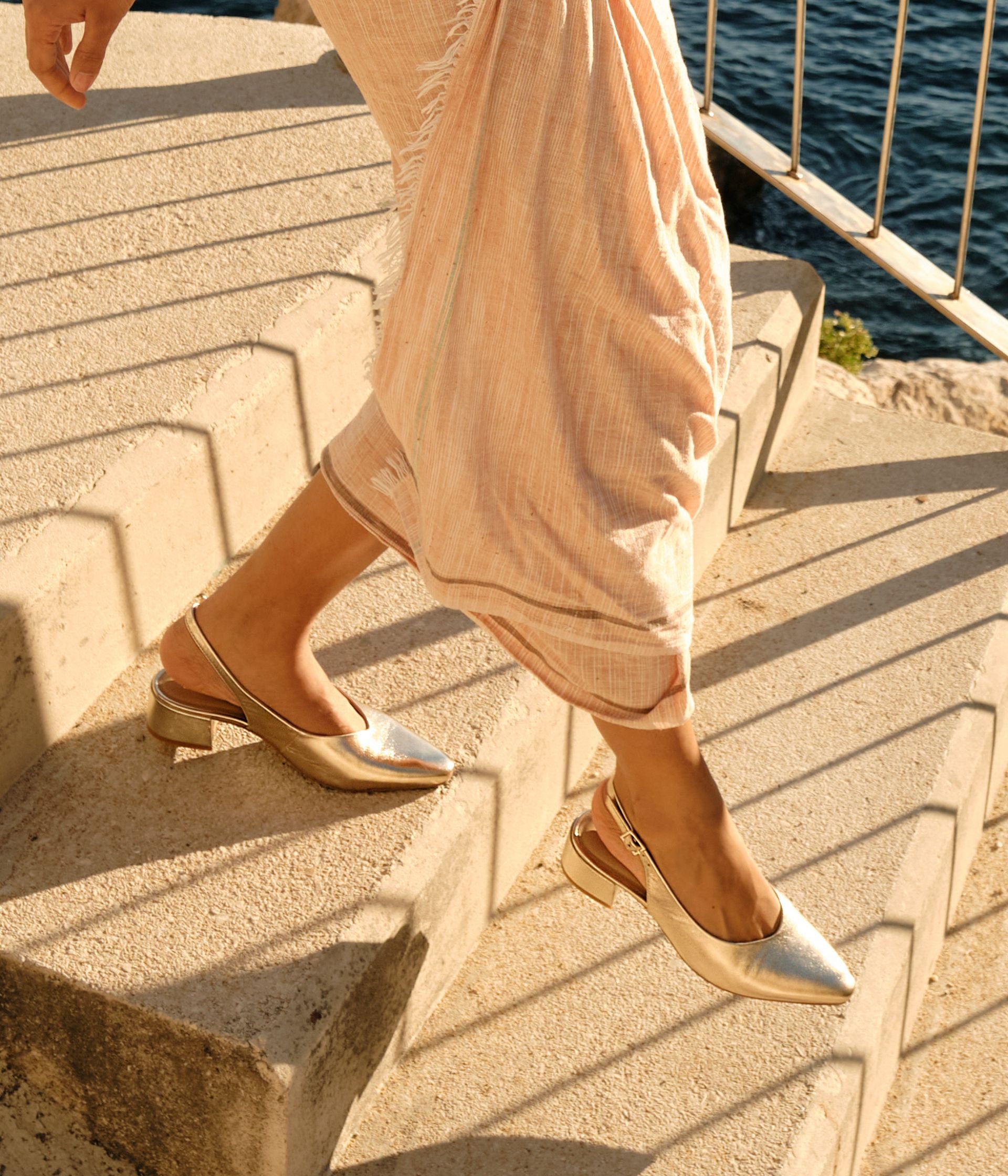 SLINGBACK SOLICE PLATINE
